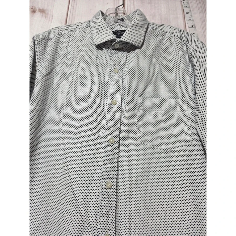J Crew Men's Large Dress Shirt Geometric Print Long Sleeve‎ Button Down Thompson